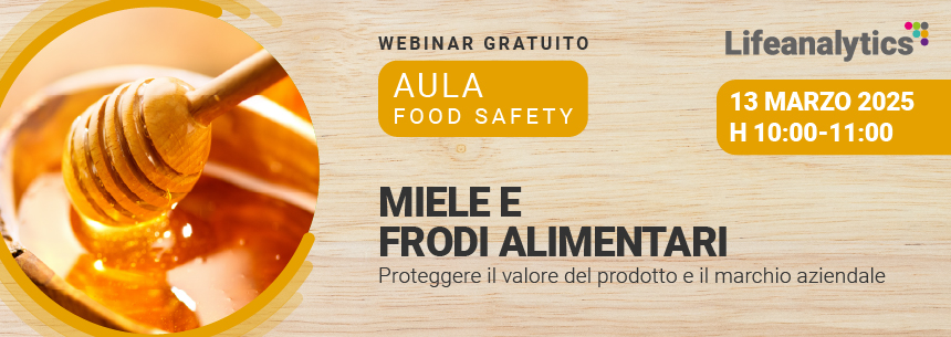 Immagine che rappresenta un cogli miele che intinge in un barattolo di miele, simbolo del webinar Food di Life