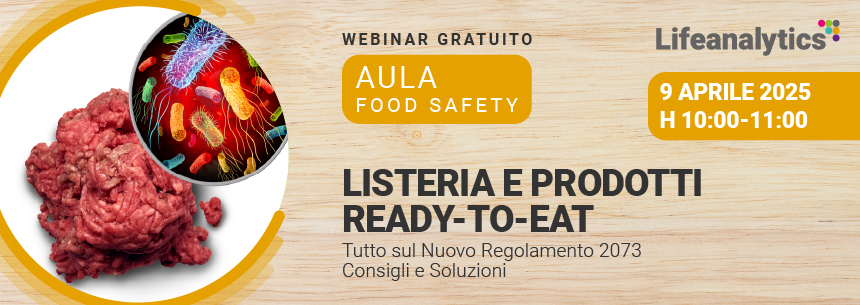 Immagine che rappresenta listeria su carne macinata cruda, simbolo del webinar Food di Lifeanalytics sul nuovo