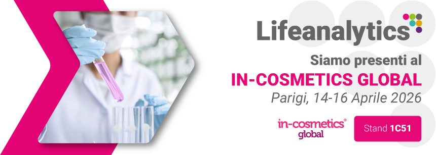 Immagine che promuove la fiera In-cosmetics global della business unit cosmetic and medical device che si terrà a Parigi il 14-16 a