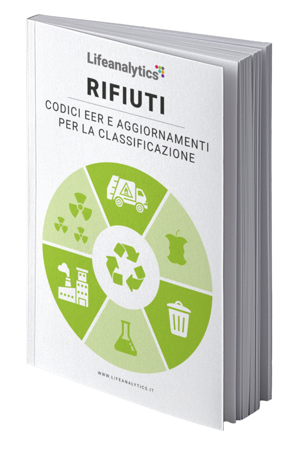 Immagine del libretto Codici EER sulla gestione e classificazione dei rifiuti redatto da Lifeanalytics