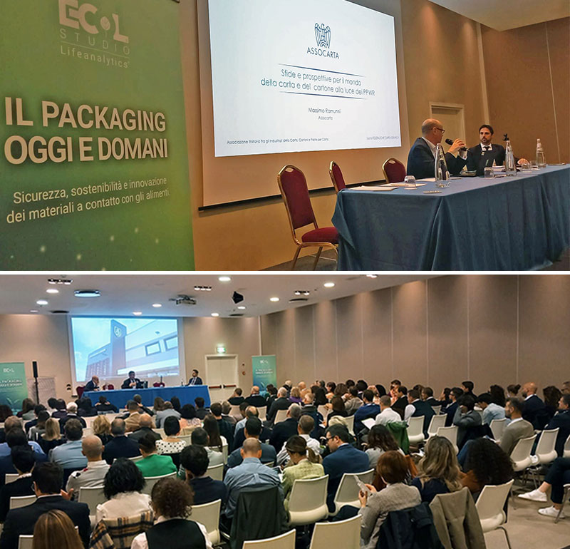 Alcuni scatti del Convegno Ila packaging oggi e domani tenutosi a Bologna, occasione di scambio di competenze, visioni e idee per un futuro sostenibile